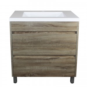 Qubist White Oak Free Standing 750 Vanity Cabinet Only